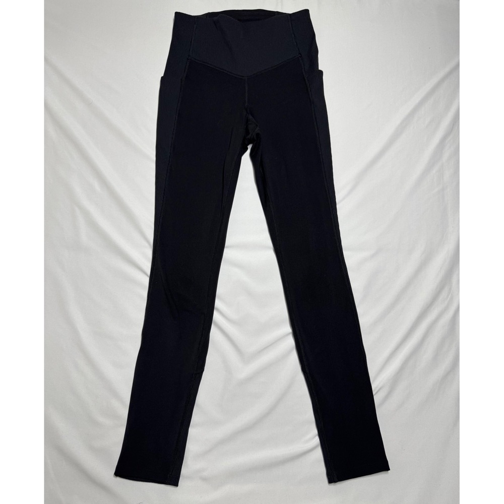 The North Face Women's Dune Sky Pocket Tights Black Ribbed Leggings Small